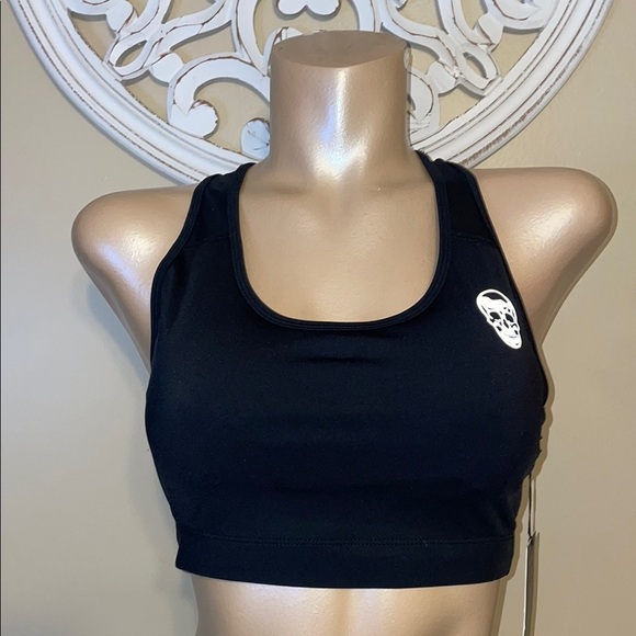 Gymreapers women’s sports bra large Black performance athletic workout NWT - Picture 3 of 9